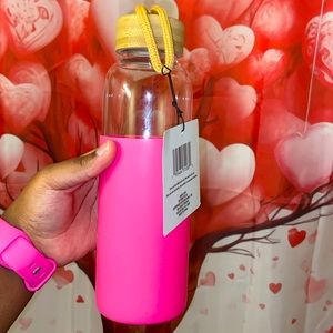 NWT Pink Glass Hydration Bottle 🩷